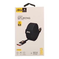 JBQ High Spuring Type-C Data Cable, 3A, 200cm, Black