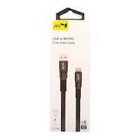 Picture of JBQ Nylon Micro To USB Data Cable Dt-777, 3.1A, 150cm, Black