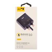 Picture of JBQ Adaptive Fast Charging Travel Adapter with Type-C To USB Cable, Black