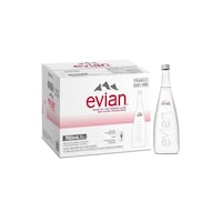 Evian Natural Mineral Glass Water, 12 x 750ml Carton