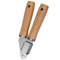 Pulcon Stainless Steel Gralic Presser with Wooden Handle, Brown - Carton of 48