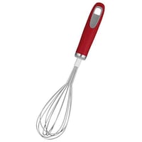 Pulcon Stainless Steel Whisk with Rubber Handle, 29.5 x 6cm, Red & Grey - Carton of 48
