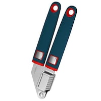 Pulcon Stainless Steel Gralic Presser with Rubber Handle, Blue & Red - Carton of 48