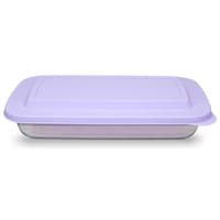 Pulcon Rectangle Glass Baking Tray with Lid, 3000ml - Carton of 8 Pcs