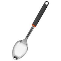 Picture of Pulcon Stainless Steel Solid Spoon with Rubber Handle, 31 x 6.5cm, Grey - Carton of 48