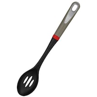 Picture of Pulcon Nylon Slotted Spoon with Rubber Handle, 34.5 x 5.5cm, Grey & Red - Carton of 48
