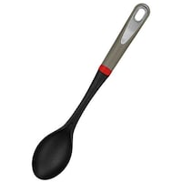 Picture of Pulcon Nylon Solid Spoon with Rubber Handle, 34.5 x 5.5cm, Grey & Red - Carton of 48