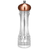 Pulcon Pepper Mill with Ceramic Grinder, 8inch, Copper & Clear - Carton of 48