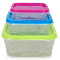 Picture of Pulcon 3-Piece Square Shape Food Container Set - Carton of 72 Sets