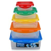 Picture of Pulcon 5-Piece Rectangle Food Container Set with Airhole - Carton of 36 Sets