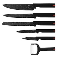 Picture of Pulcon 6-Piece Kitchen Knife Set, Black - Carton of 6