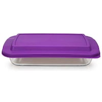 Pulcon Rectangle Glass Baking Tray with Lid, 2200ml - Carton of 10 Pcs