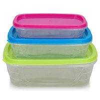 Picture of Pulcon 3-Piece Rectangle Shape Food Container Set - Carton of 72 Sets