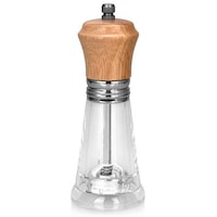 Pulcon Pepper Mill with Ceramic Grinder, 6inch, Clear - Carton of 48