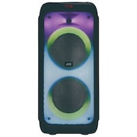 JVC Portable Party Speaker with LEd Flame Lights, MIC XS-N5213PB, Black