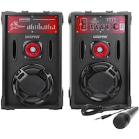 Geepas 2 Channel Professional Speakers with Mic, 16000W