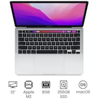 Picture of Apple MacBook Pro with Integrated Graphics, 8GB, 256GB SSD, 13in, Silver - International Version