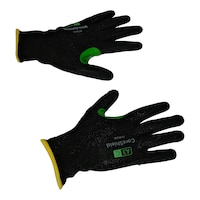 Picture of Honeywell CoreShield Microfoam Nitrile Coating Gloves, 23-0513B, L, Black & Yellow