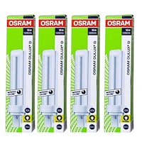 Osram Fluorescent Lamp Energy Saver 2 Pin Cfl Bulb, 18W, Warm White - Pack of 4