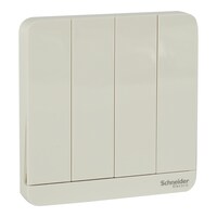 Picture of Schneider AvatarOn 1 Way 4 Switches, E8334L1, 16AX, 250V, White