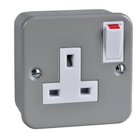 Picture of Schneider Electric Exclusive Metal clad Switched Socket 1 Gang