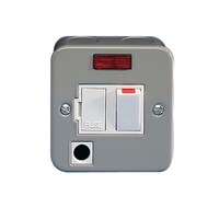 Schneider Electric Exclusive Fuse Connection Unit Neon Indicator 1 Gang, Grey