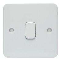 Picture of Schneider Lisse 1 Gang 1 Way Plate Switch w/o Instructions, GGBL1011NIS, 10AX, White