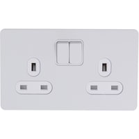Picture of Schneider Electric Ultimate Screwless Switched Socket, White Metal, GU3420DWPW