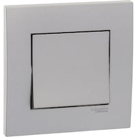 Picture of Schneider Electric Vivace 1 Way Switch, Aluminium Silver, 16AX, 250V, KB31_1_AS