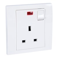 Picture of Schneider Vivace 1 Gang Switched Socket with Neon, KB15N, 13A, 250V, White