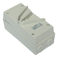 Picture of Schneider Kavacha Surface Mount Triple Pole Isolating Switch IP66, WHT20, 20A, 440V, Grey