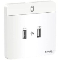 Picture of Schneider Electric AvatarOn Type A USB Charger, 2.1A, White