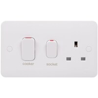 Picture of Schneider Electric Lisse Cooker Control Unit with LED, White, 45A, GGBL4001S