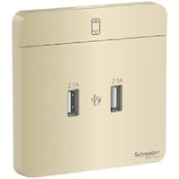 Picture of Schneider Electric AvatarOn 2 USB Type A Charger, 2.1 A, Wine Gold