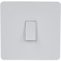Picture of Schneider Electric Ultimate Screwless Flat Plate Switch, White Metal, GU1412-WPW