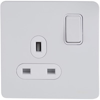 Picture of Schneider Electric Ultimate Screwless Switched Socket, White Metal, GU3410DWPW