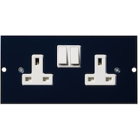 Picture of Schneider Electric Mita Mounting Plate with Twin Switched Socket, 87mm, INS55301