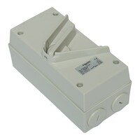 Picture of Schneider Kavacha Surface Mount Double Pole Isolating Switch IP66, WHD20, 20A, 440V, Grey