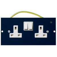Picture of Schneider Electric Mita Mounting Plate Twin Switched Socket Outlet, 87mm