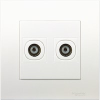 Picture of Schneider Electric 2 Gang TV Coaxial Outlet