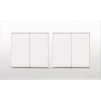 Picture of Schneider Electric Vivace 1 Way Plate 4 Gang Switch, 16AX, White, KB34