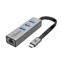 Promate GigaHub-C Multiport USB-C Hub with 1000 Mbps Ethernet Adapter