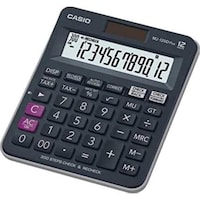 Casio Digital Mini Desktop Calculator, MJ-120DPLUS-BKWDPW, Black