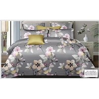 Picture of Turkey Fashion 100% Cotton Printed Bed Sheet Set, King Size, Gray - Set of 6