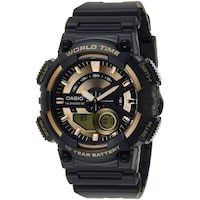 Picture of Casio Analog Digital Gold Dial Mens Watch, AEQ-110BW-9AVDF