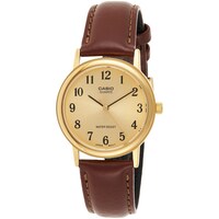 Picture of Casio Leather Strap Men's Watche, Brown & Gold