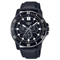 Picture of Casio Men Analog Watch with Black Dial Leather Band, MTP-VD300BL-1EUDF