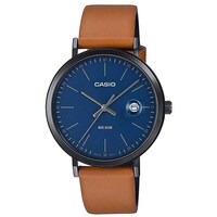 Picture of Casio Analog Leather Strap Men's Watch, Brown & Blue