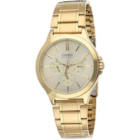 Picture of Casio Men's Beige Dial Gold-Plated Stainless Steel Watch, MTP-V300G-9AV