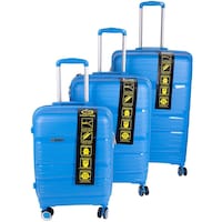 Picture of Concepts Bags ABS Lightweight Luggage Set with Spinner Wheels, Blue - Set of 3